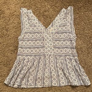 Loft V-neck Peplum Top